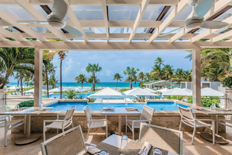 The Beach Club Restaurant at St Regis Bahia Beach Resort serves fresh creative fare in a casual setting and offers views of