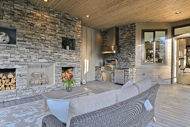 Eldorado Stone provides ready-to-install applications from pre-designed kitchens to artisan fire bowls and outdoor fireplace
