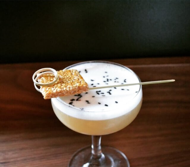 Whiskey ( sweet +) sour by Gabriella Mlynarczyk at Bar Accomplice - Sesame cocktail recipes