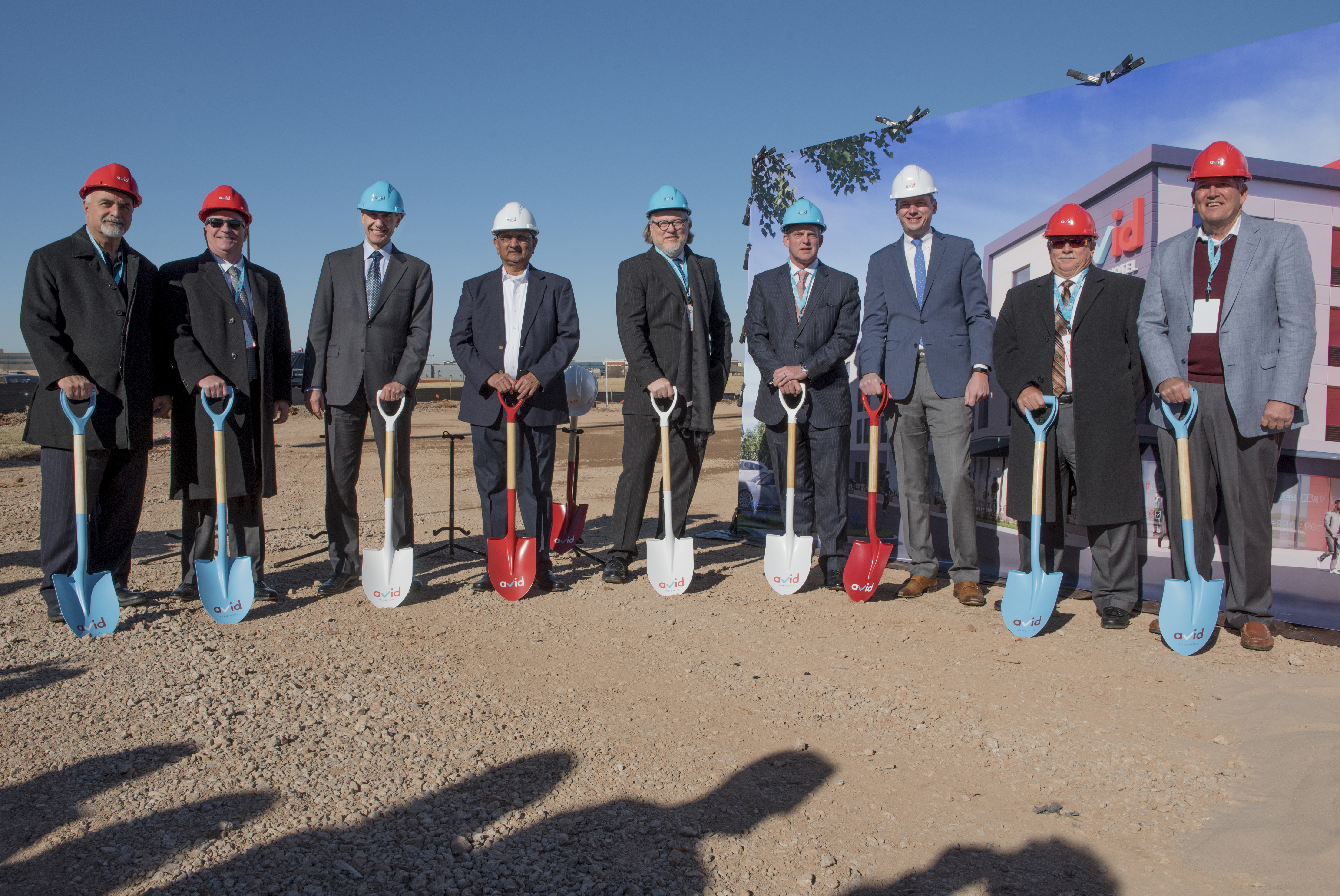 IHG and Oklahoma City-based Champion Hotels celebrate the groundbreaking of the first avid hotels with business partners and 