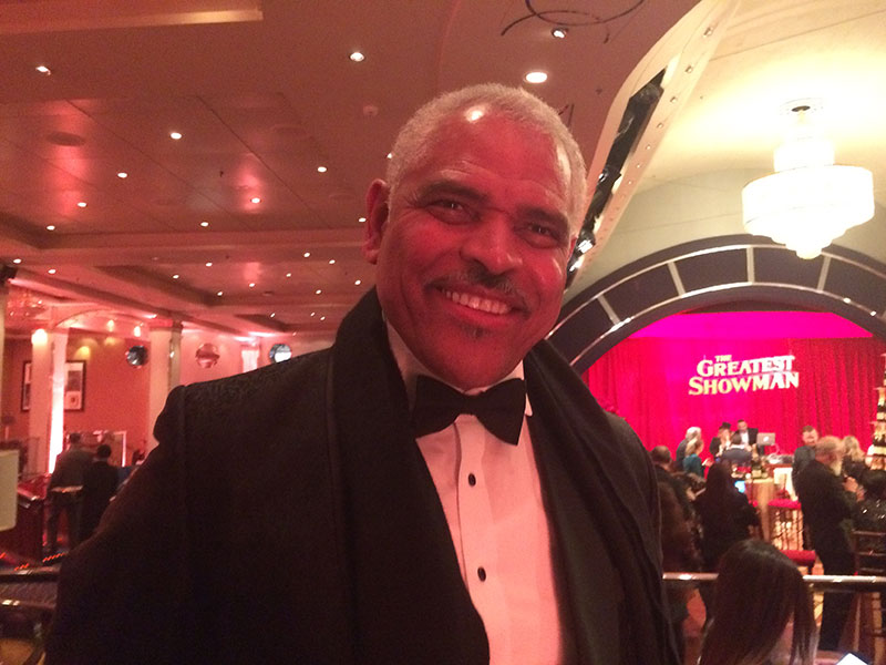Carnival Corp CEO Arnold Donald at a reception before the premiere