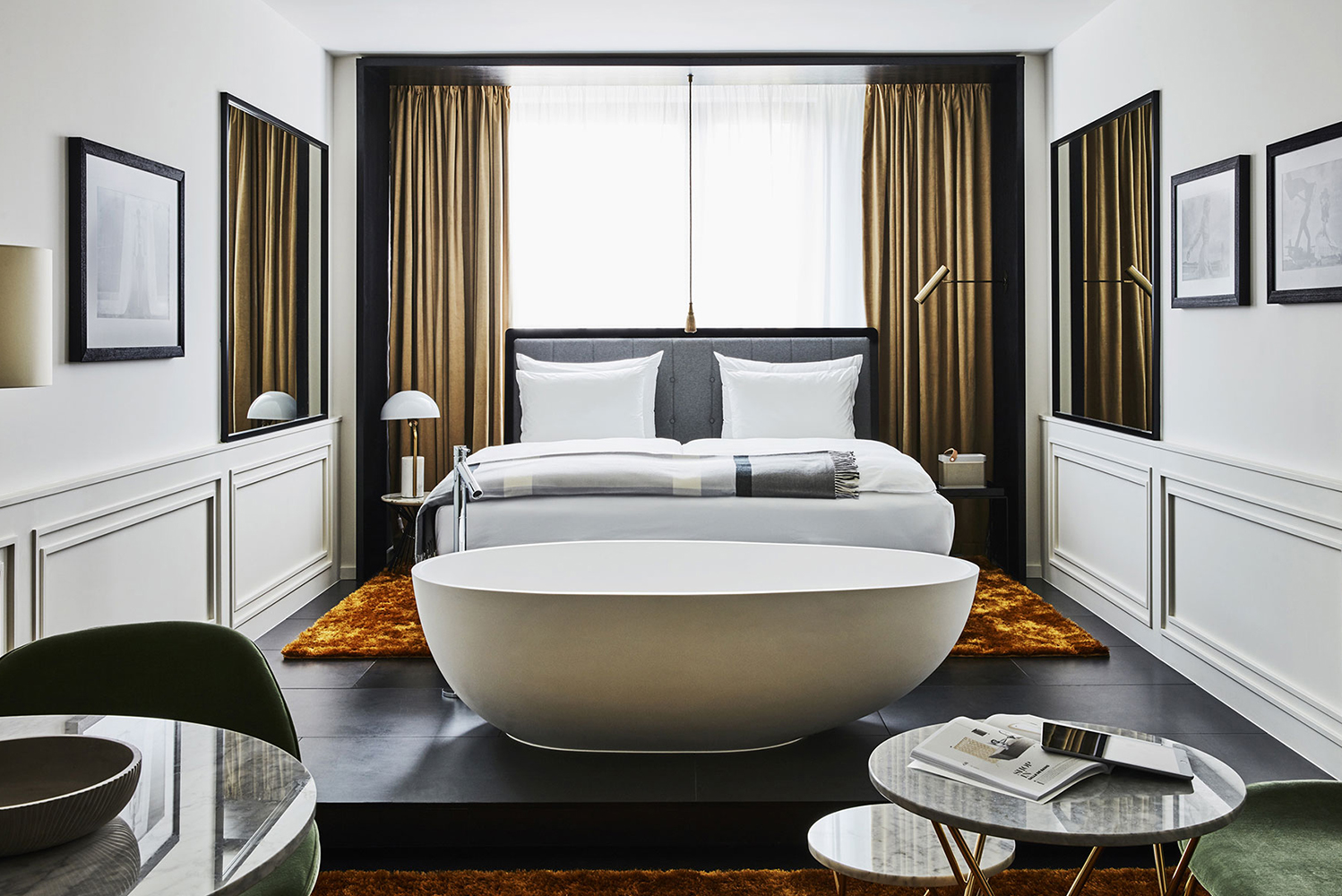 The 281 guestrooms and suites layer contemporary dcor with unconventional touches and artwork
