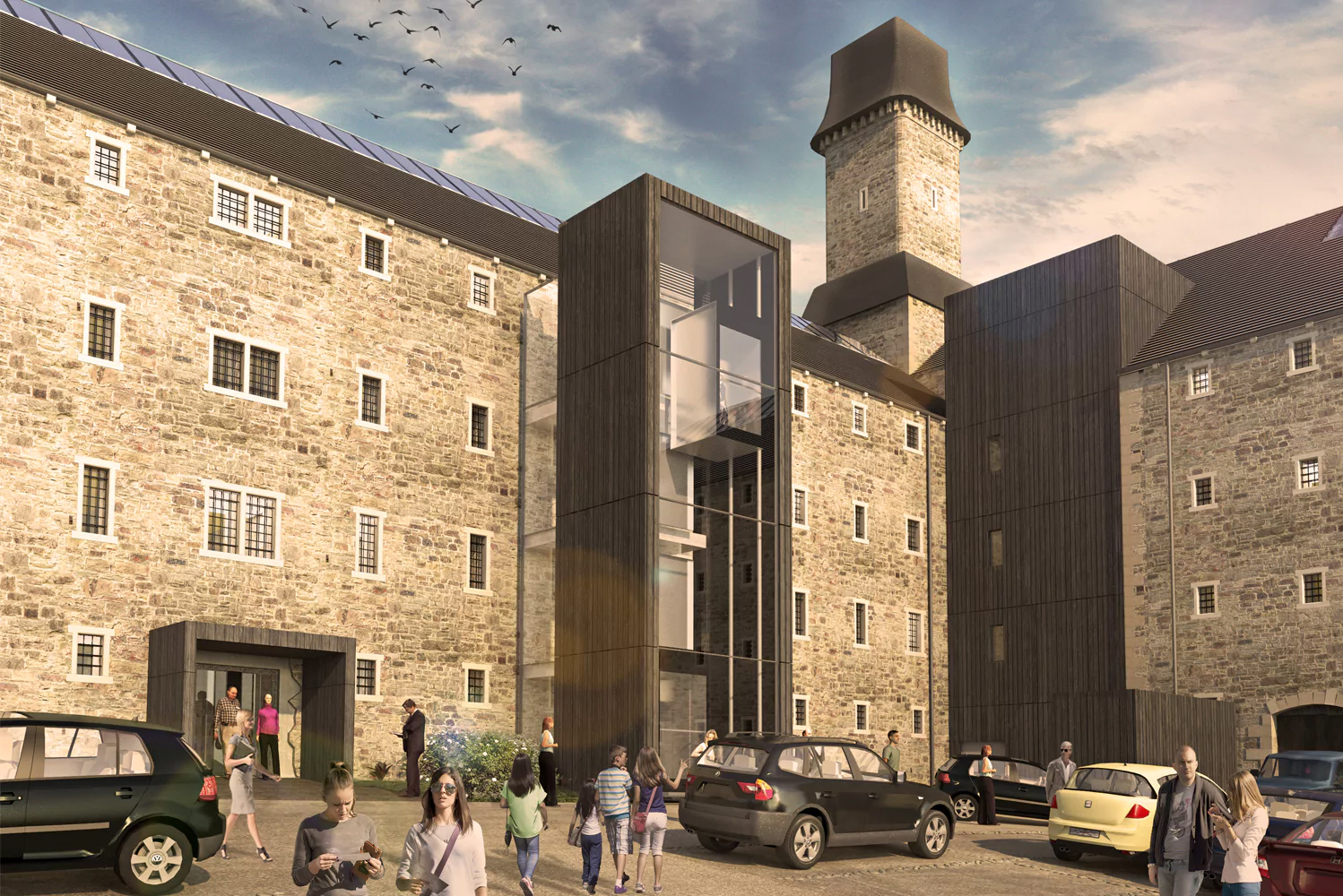 Twelve Architects will transform Bodmin Jail on Britains Cornish coast into a hotel museum and bat sanctuary 