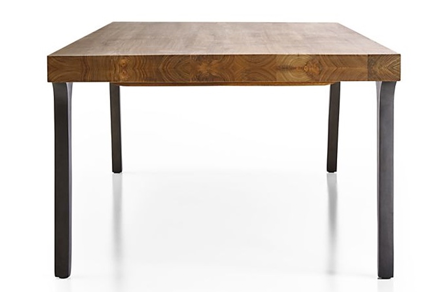 Crate  Barrel launched the Lakin recycled teak coffee table which combines a recycled wood top with metal legs 