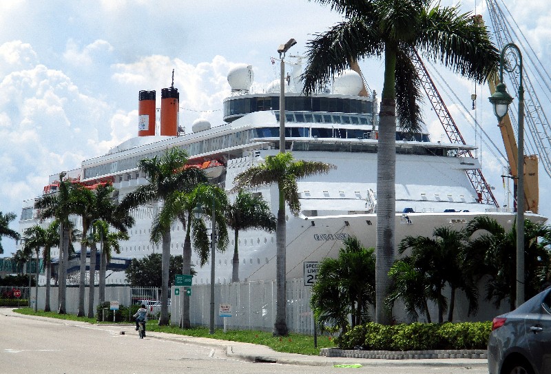 The 1600-passenger Grand Classica docked at the Port of Palm Beach