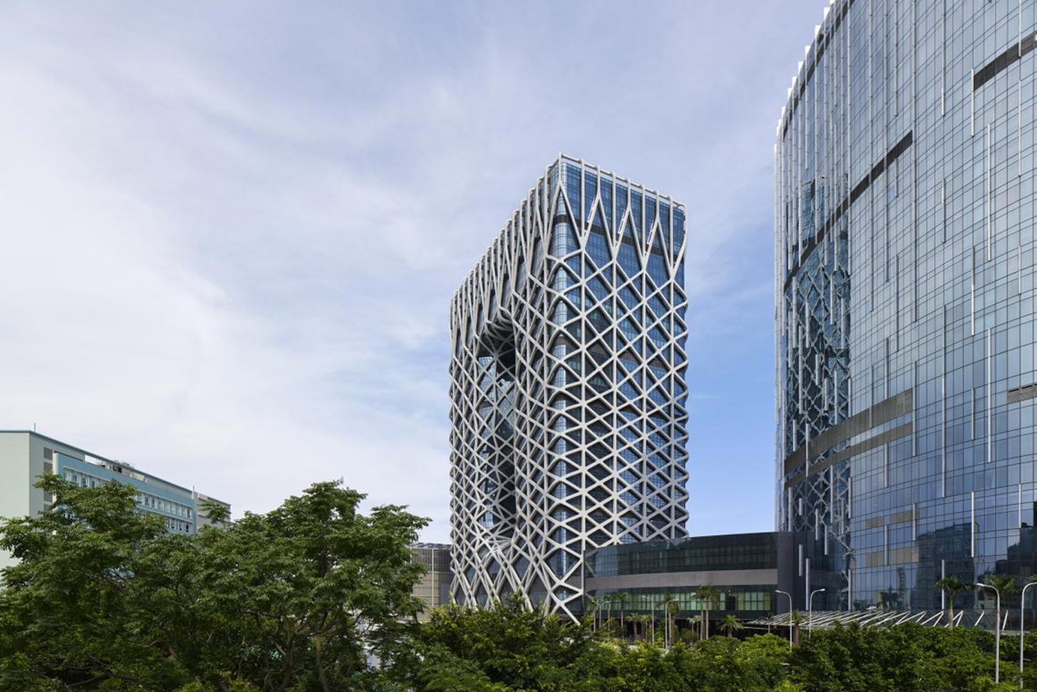Zaha Hadid Architects ZHA completed the new Morpheus Hotel 