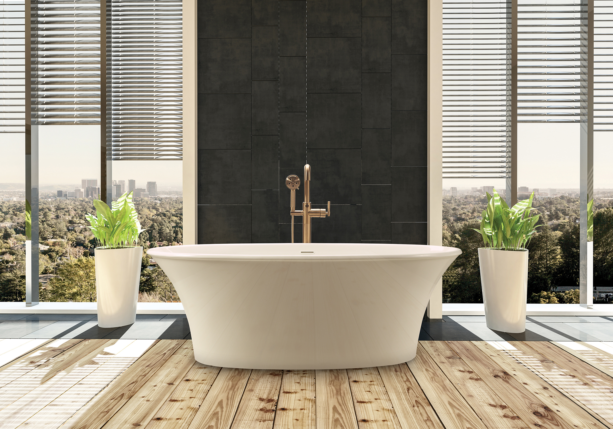 MTI Baths Charlotte bath model provides lumbar support integrated internal overflow and a white toe-tap drain 