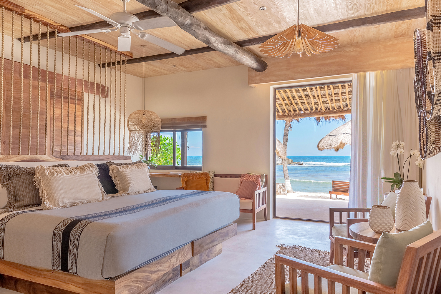El Pez a beachfront hotel in Tulum Mexico opened two on-the-beach rooms with plunge pools that may be heated 