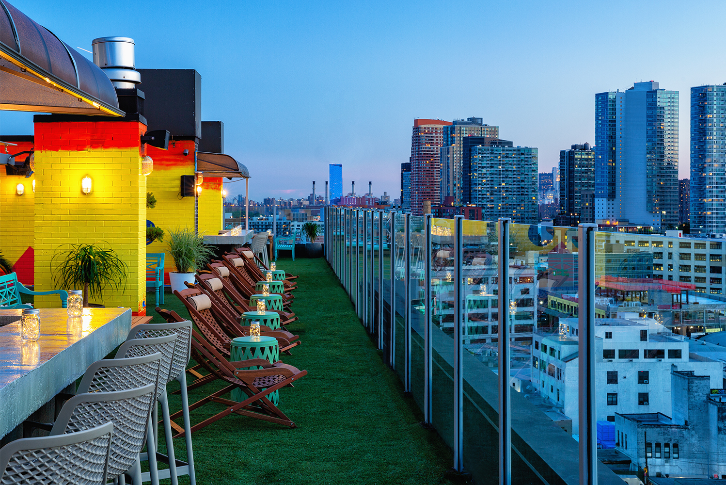 Savanna Rooftop opened as a new open-air rooftop lounge with views of the Manhattan skyline  