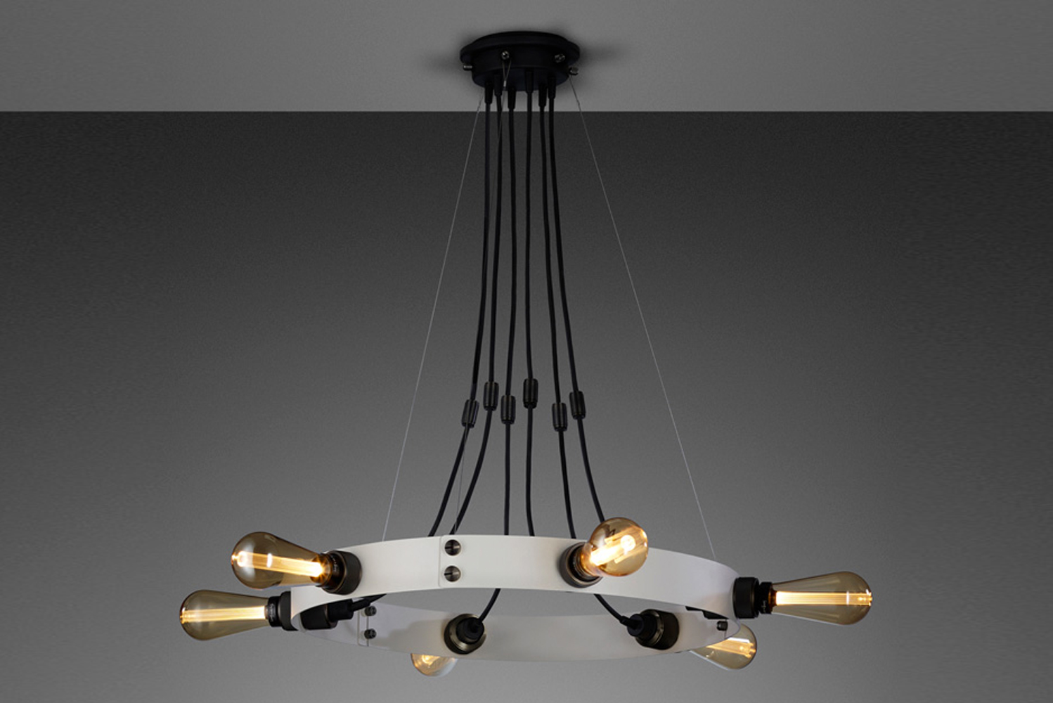 Introducing Hero a 21st-century industrial-style chandelier 