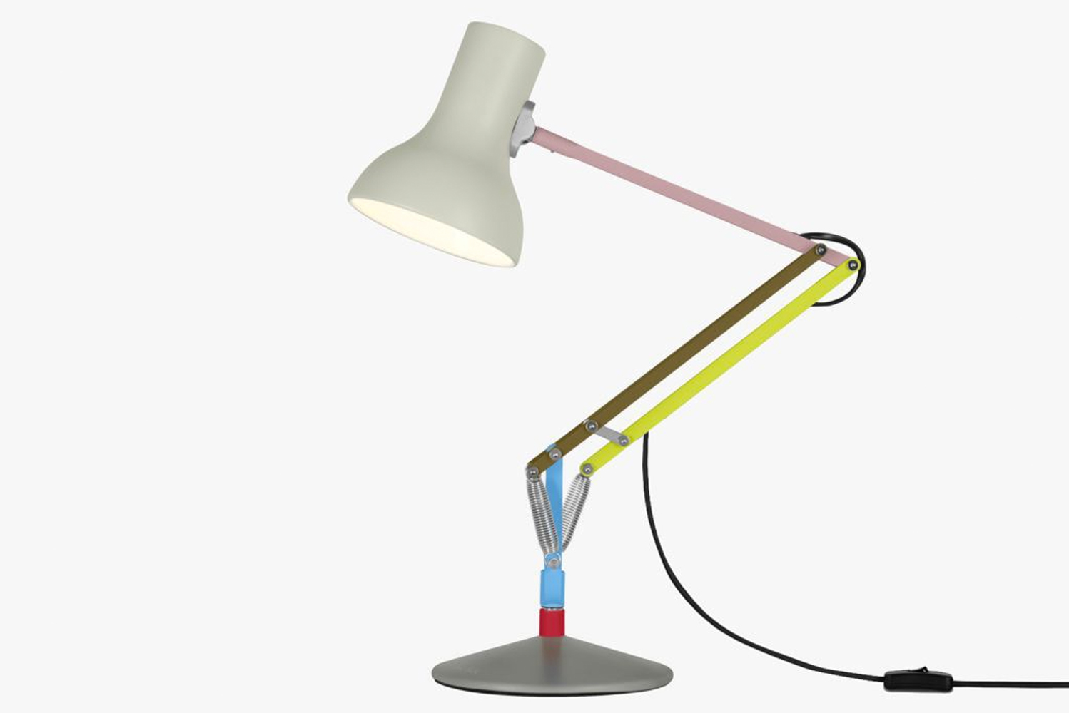 Anglepoise teamed up with British fashion designer Paul Smith to re-interpret the Anglepoise Type 75 range of lights