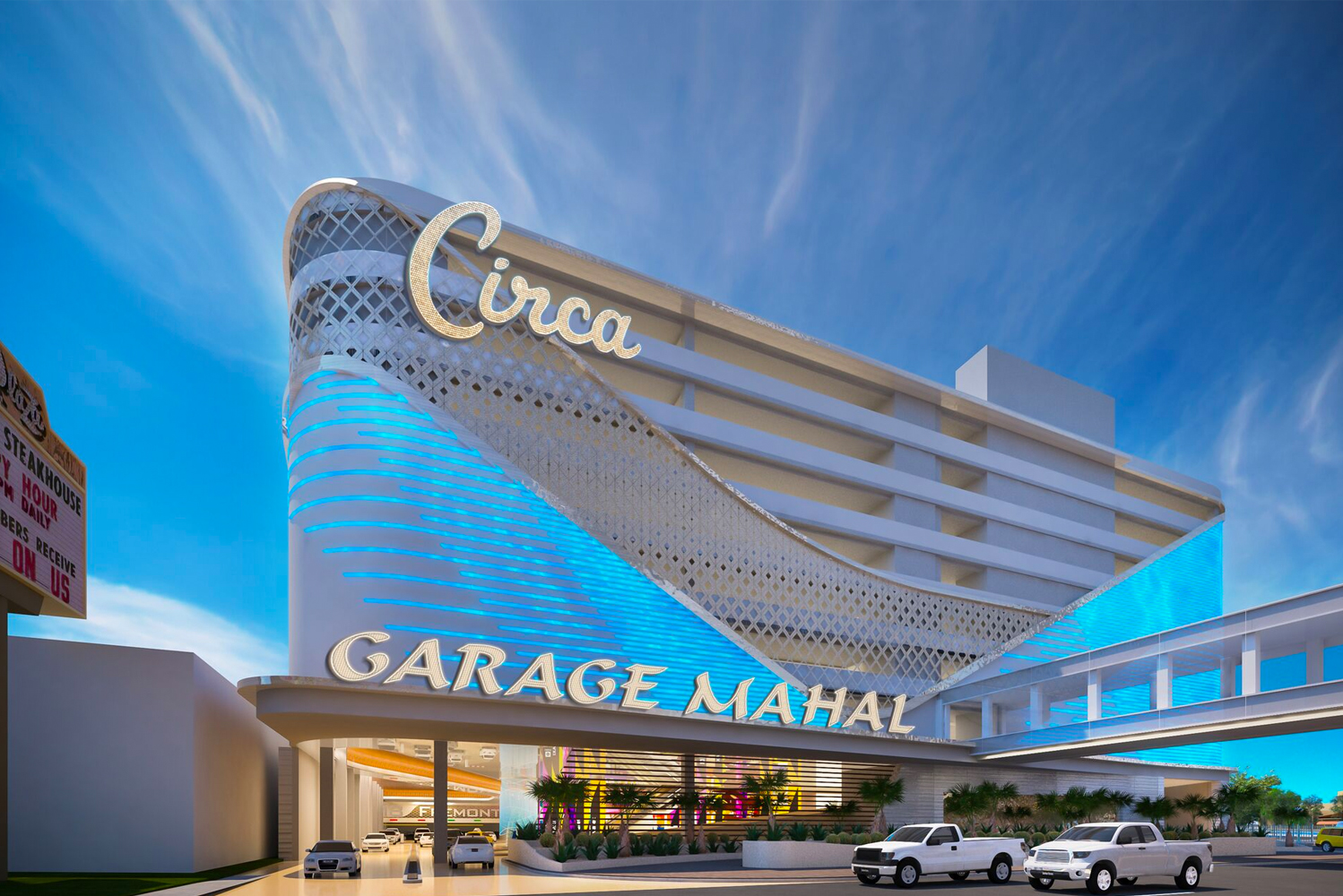Circa Resort  Casino reached the halfway mark in its 22-month construction process 