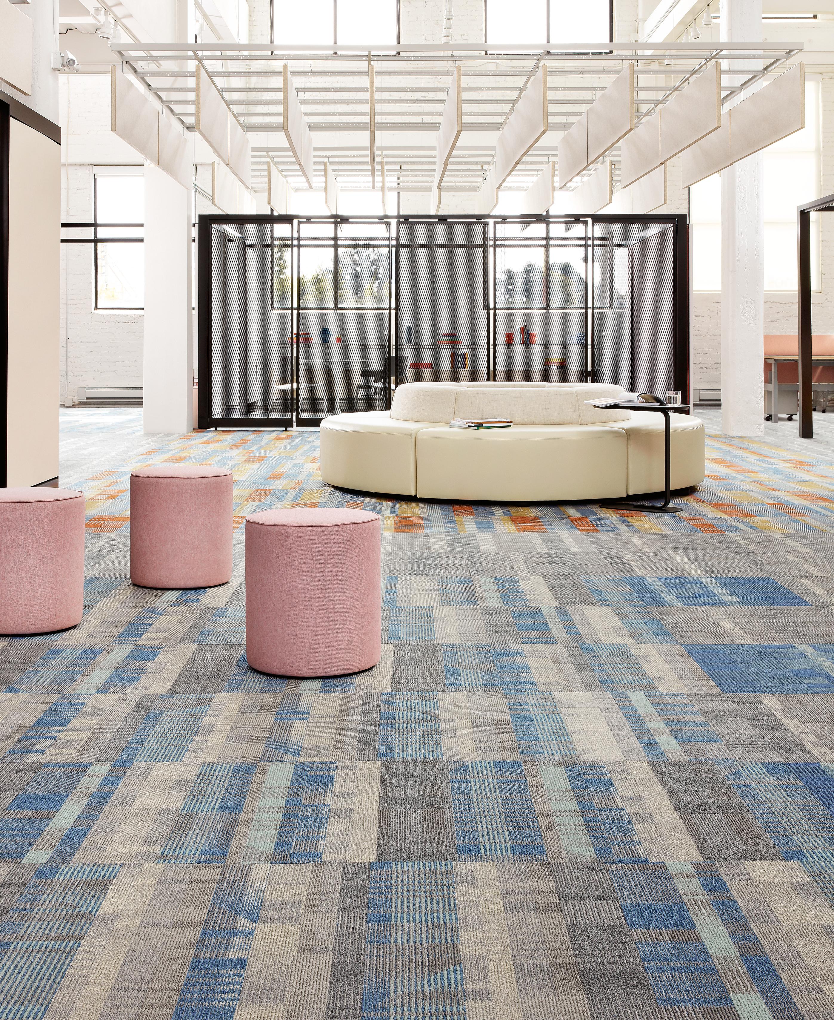 The Campus carpet tile collection was inspired by the Bauhaus aesthetic