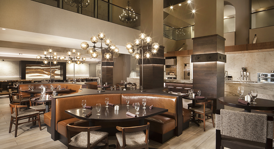 Premier Project Management renovated the Herb N Kitchen offering at the Hilton Fort Worth Texas