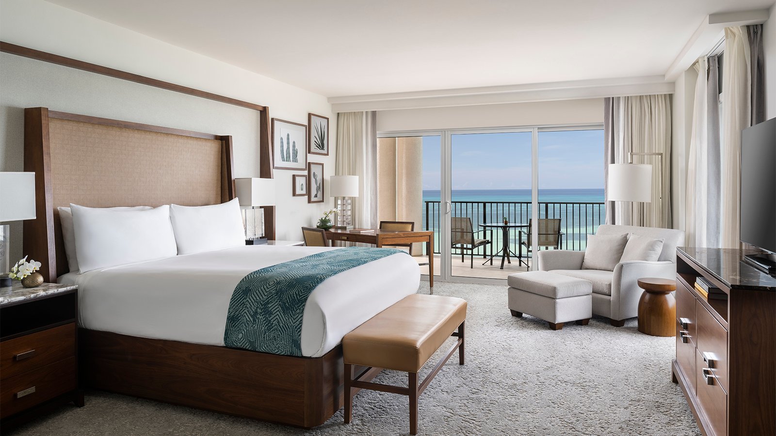 Refreshed bedroom The Ritz-Carlton Aruba
