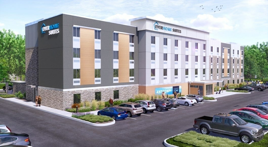Everhome Suites construction California Choice Hotels
