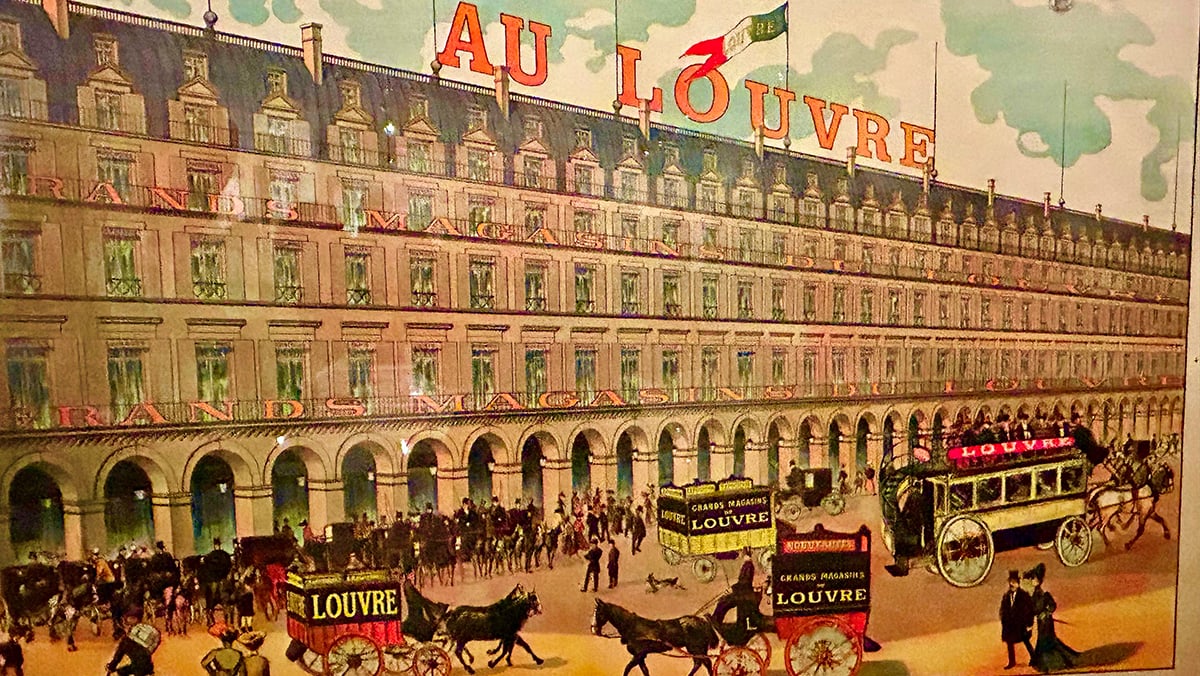 painting of Au Louvre