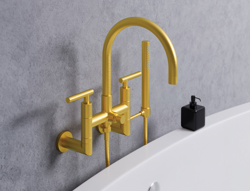 East Linear Wall Mount Tub Filler
