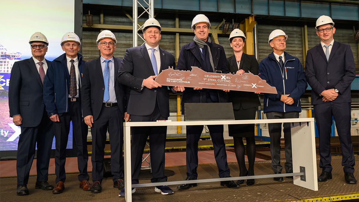 First steel-cutting of Celebrity Xcel