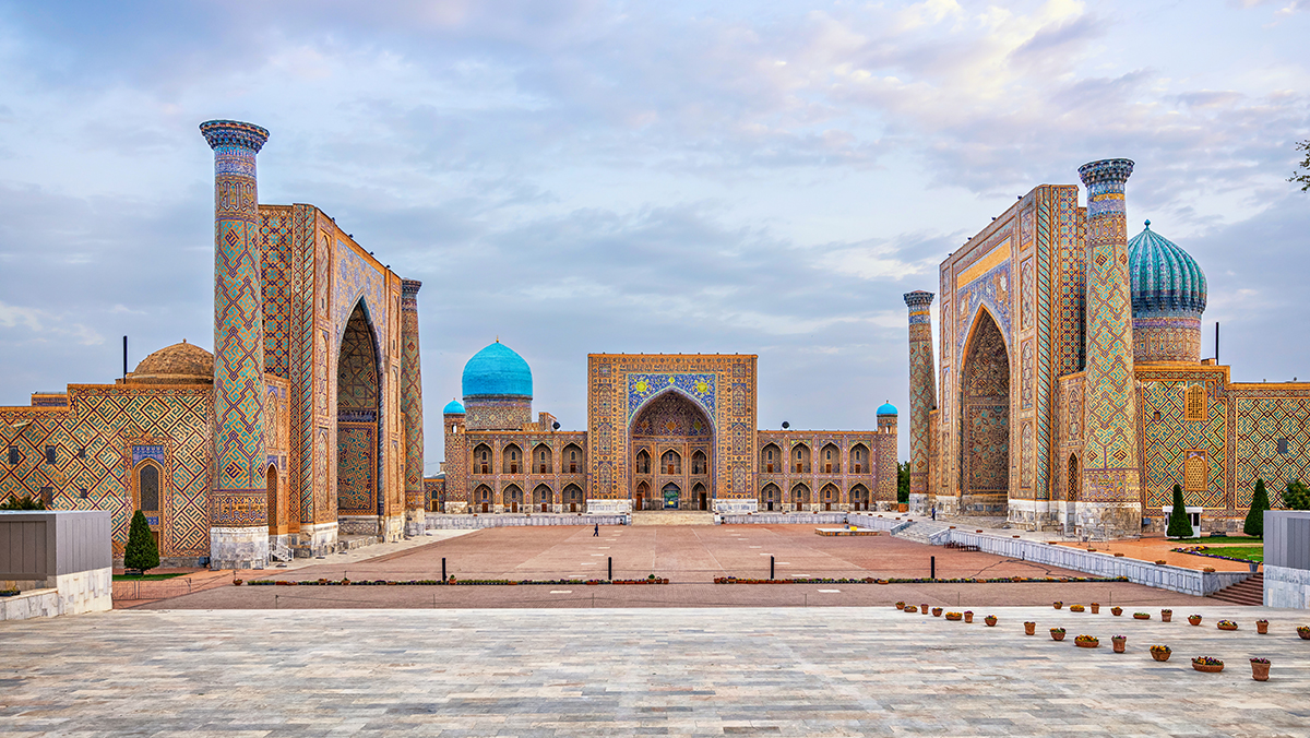 Registan Square in Samarkend Uzbekistan 