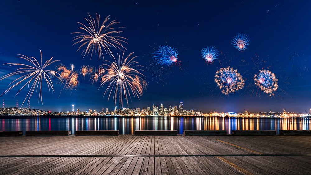 Fireworks over Seattle
