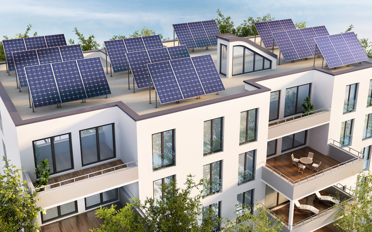 Solar panels on hotel roofsustainabilityclimate change