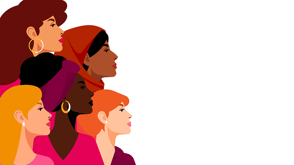 multi-ethnic women graphic