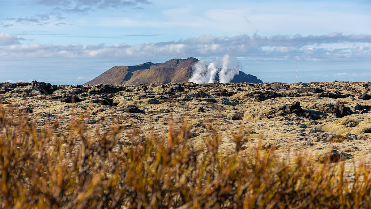 Volcanic landscape of Reykjanes peninsula Iceland