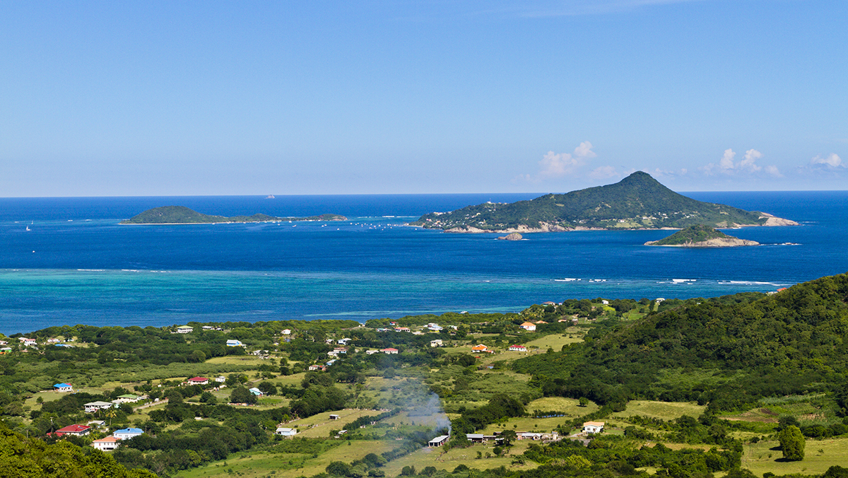 Petite Martinique and Petite Dominique seen from Carriacou