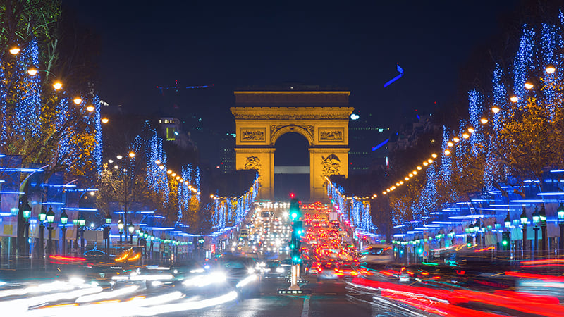 Paris during Christmas