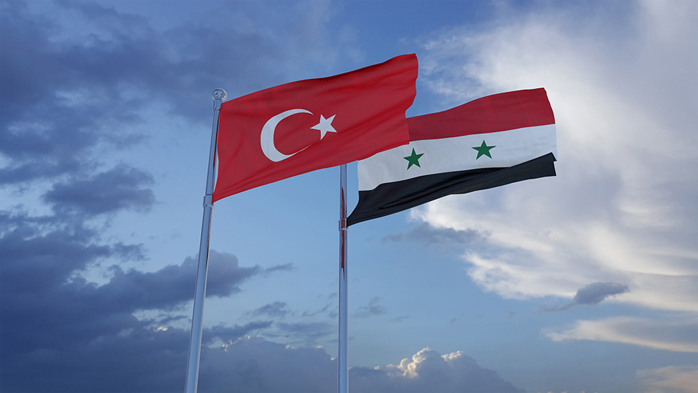 Turkey and Syria Flags