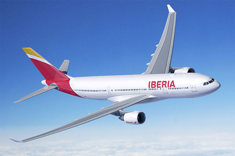 Rendering of Iberia A330 airplane