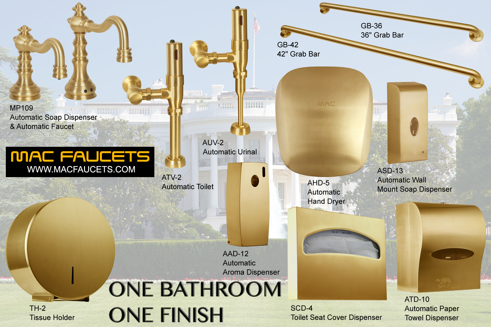 MAC Faucets Washroom Accessories Collection