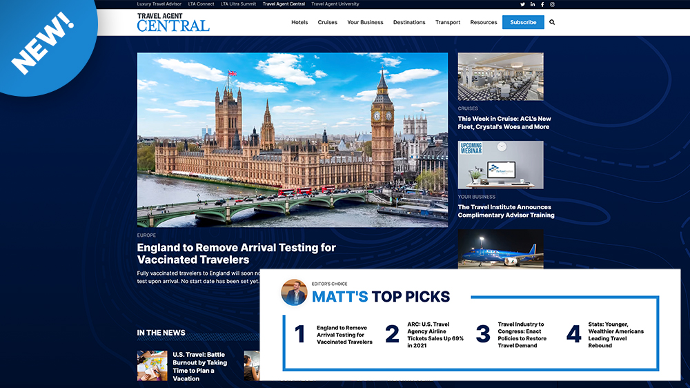 Travel Agent Central homepage promo