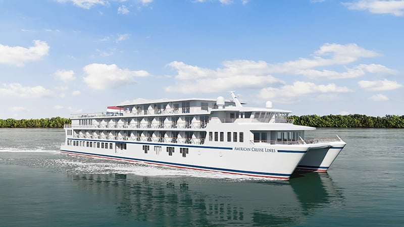 American Cruise Lines Project Blue vessel exterior