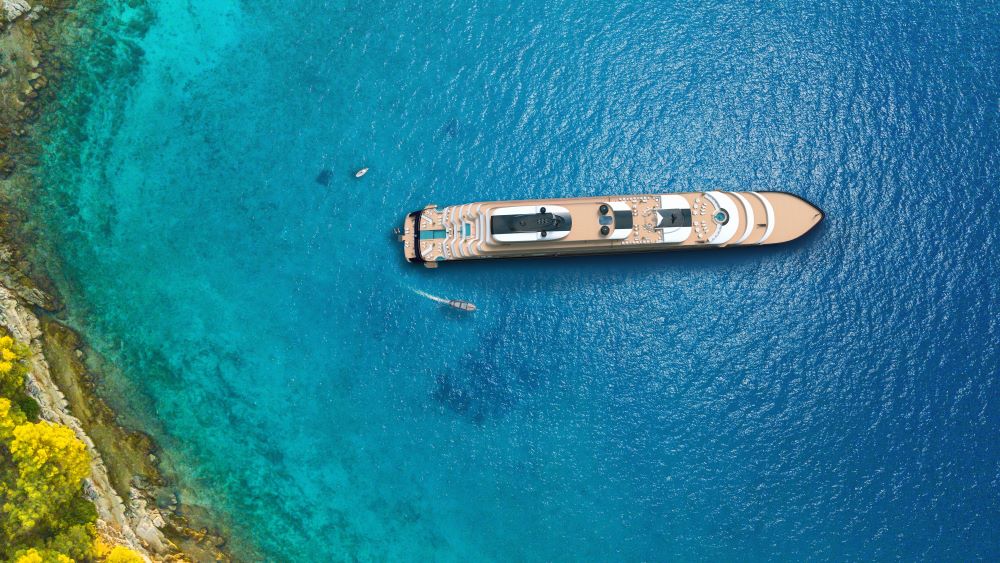 Evrina the first yacht of the Ritz Carlton Yacht Collection
