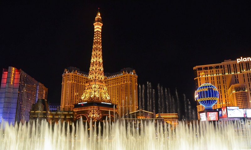 Las Vegas sparkles at night