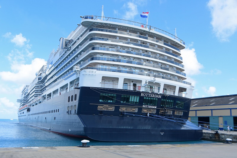 Holland Americas new Rotterdam is docked at the Port of Bridgetown Barbados