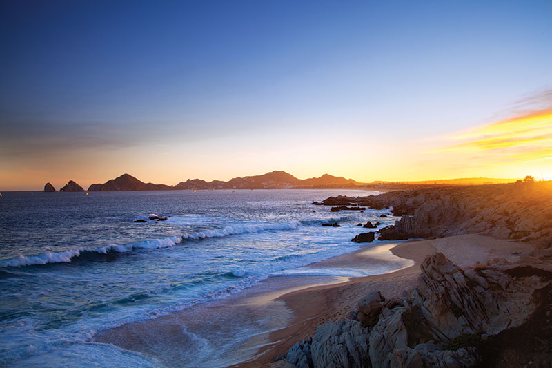 Beach near the Westin Los Cabos at sunset