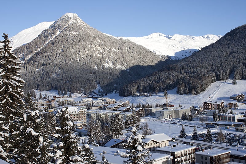 Panoramic view of Davos Switzerland