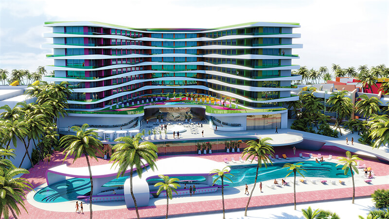 Temptation Cancun Resort pool rendering