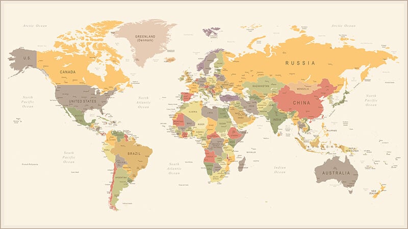 map of earth