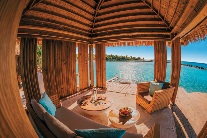 Renaissance Aruba Resort  Casino has nine private waterfront cabanas that overlook the propertys beaches