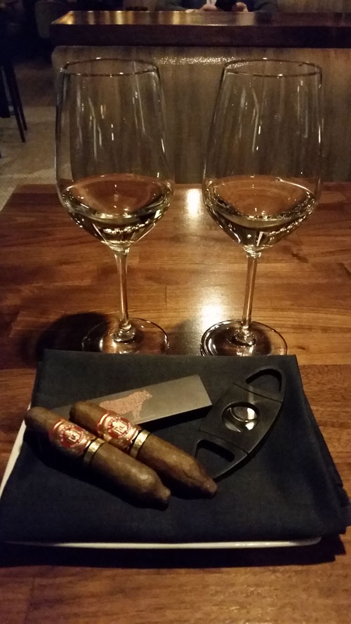 Arturo Fuente Hemingway Short Story cigars paired with Sancerre - Bourbon Steak in Washington, DC