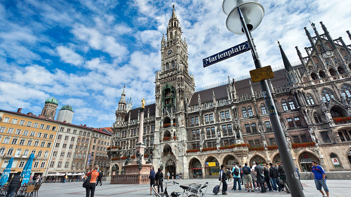 The Neo-Gothic New Town Hall in Munich