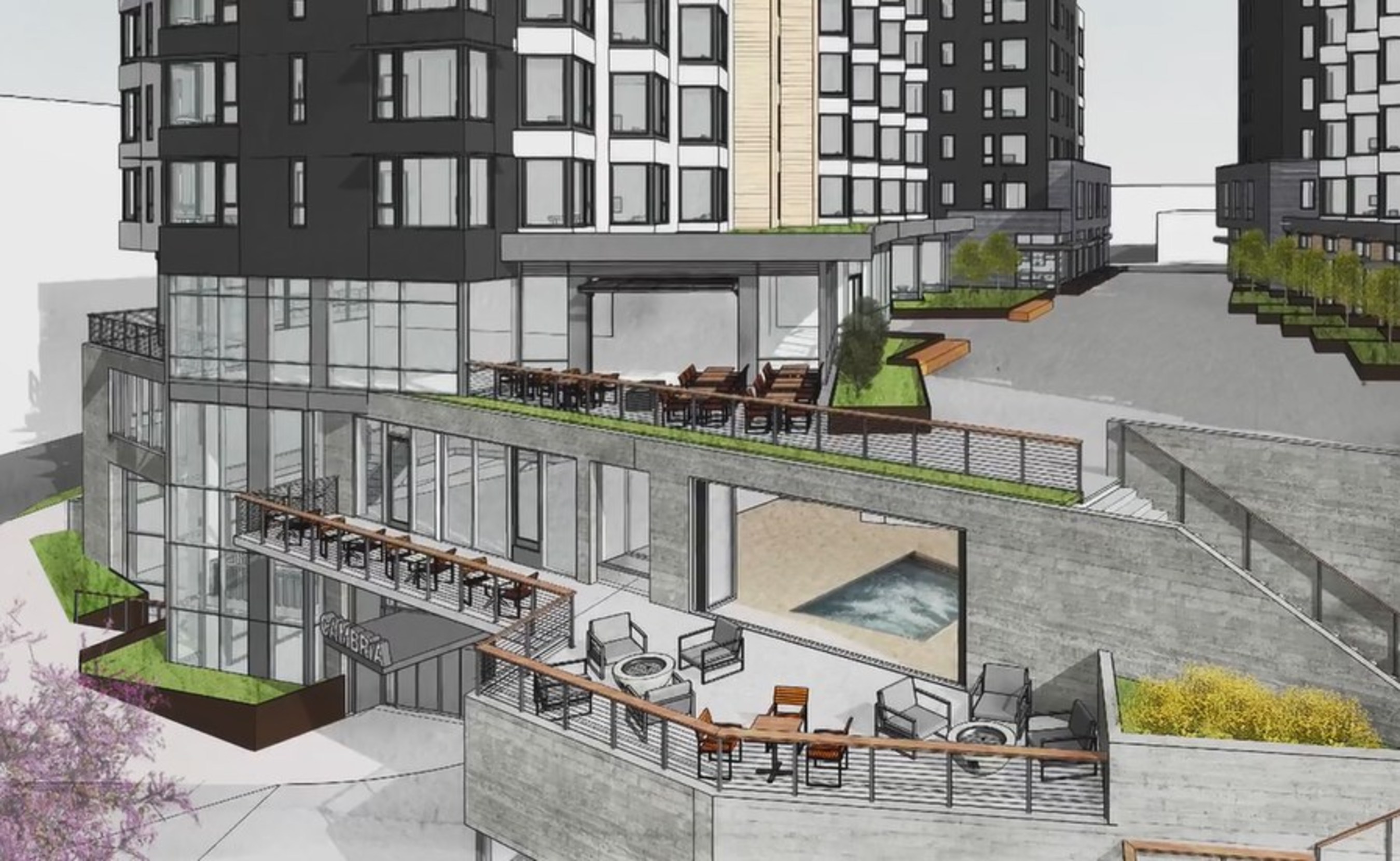 Slated to open in 2019 the Cambria Hotel Bremerton Island is being developed by the Sound West Group