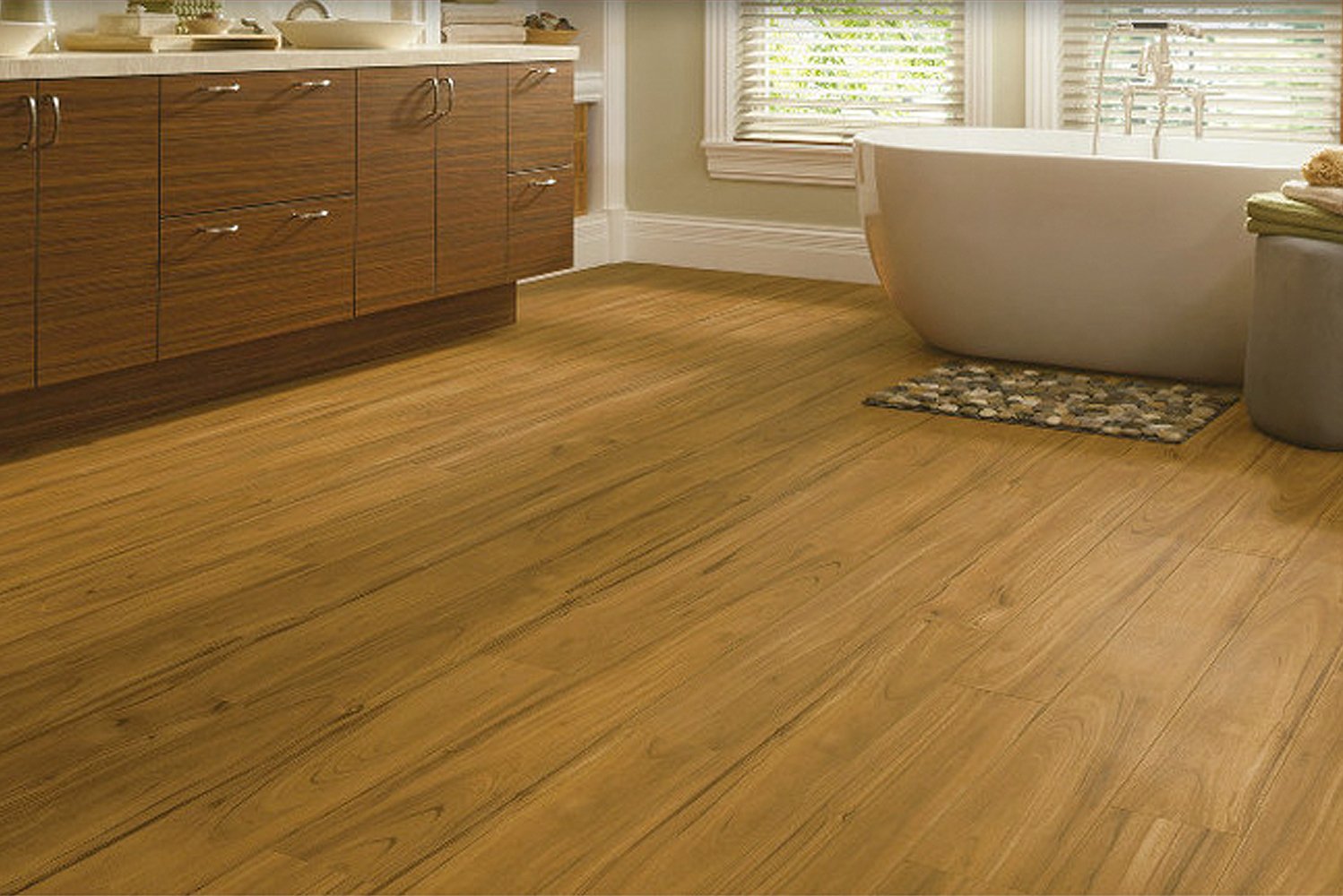 Armstrong Luxe Plank flooring is a waterproof scratch-resistant alternative to real wood and tile flooring 