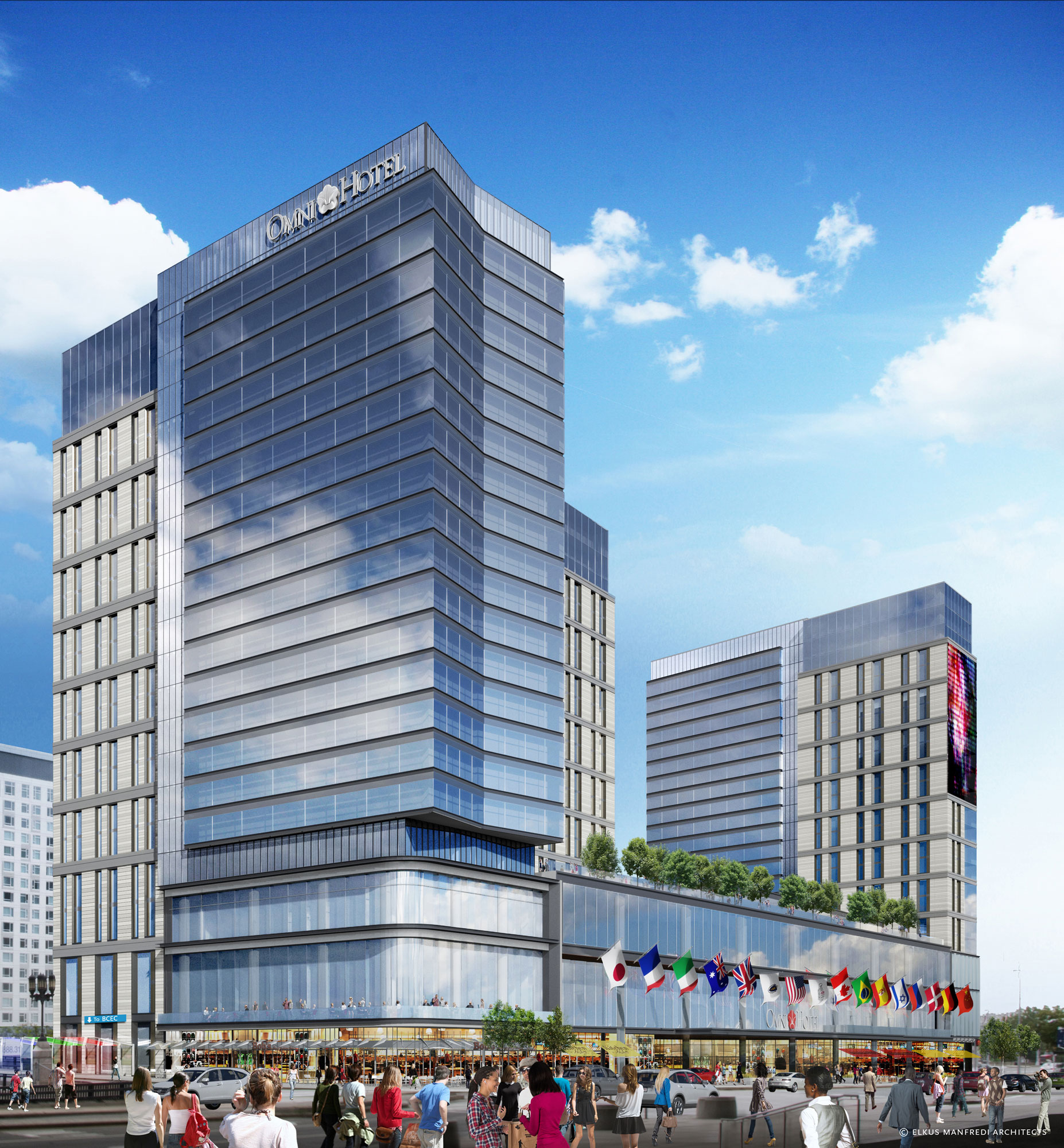 Set to open in late 2020 the Omni Boston Seaport Hotel will consist of 1055guestrooms across 21 floors