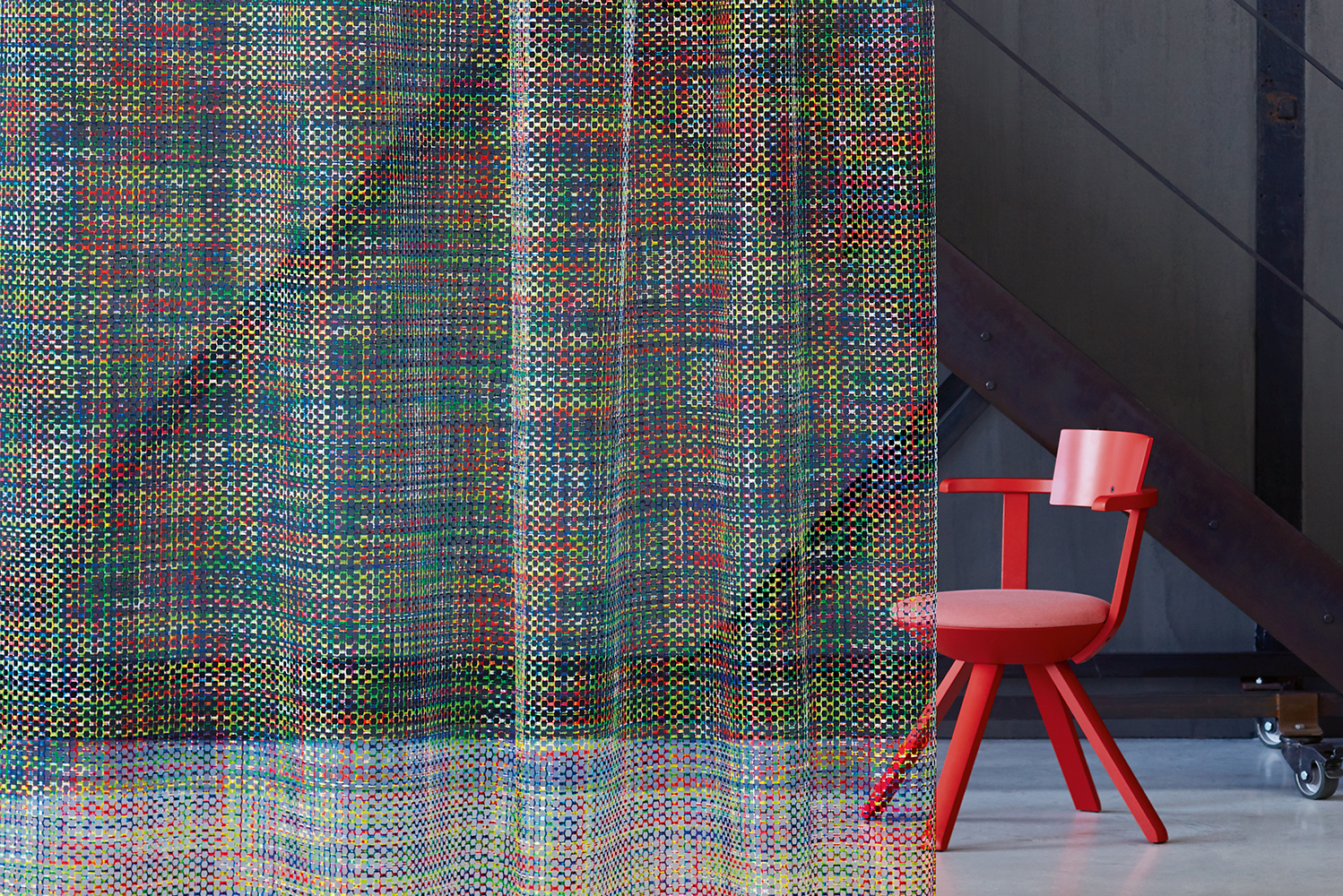 Carnegie collaborated with Swiss textile enterprise Cration Baumann to introduce a new drapery line 