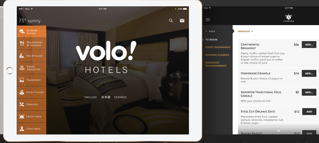 Volo Hospitality Systems introduces tablet system to North America